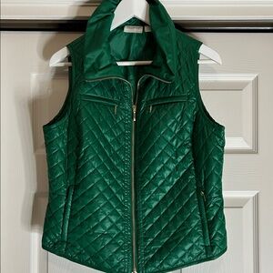 Chico's Zenergy Kelly Green Tabitha Quilted Vest Size M
